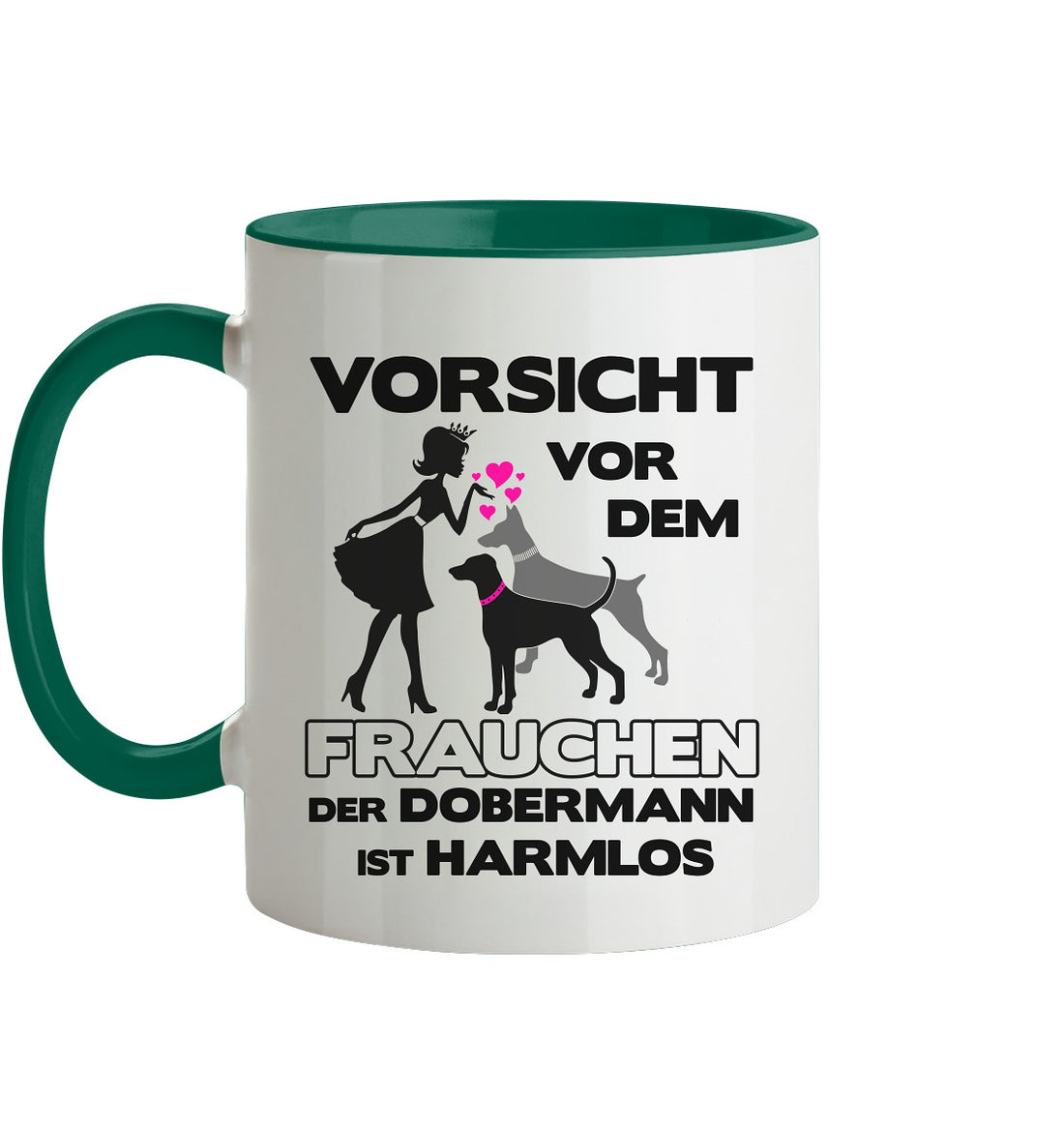 Vorsicht vor dem Frauchen - Trinkgefäße - Tasse zweifarbig