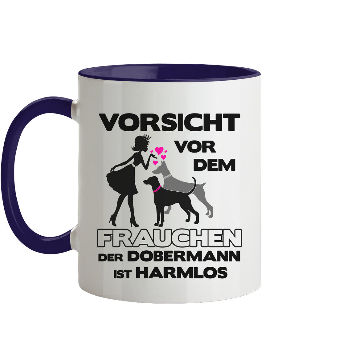 Vorsicht vor dem Frauchen - Trinkgefäße - Tasse zweifarbig