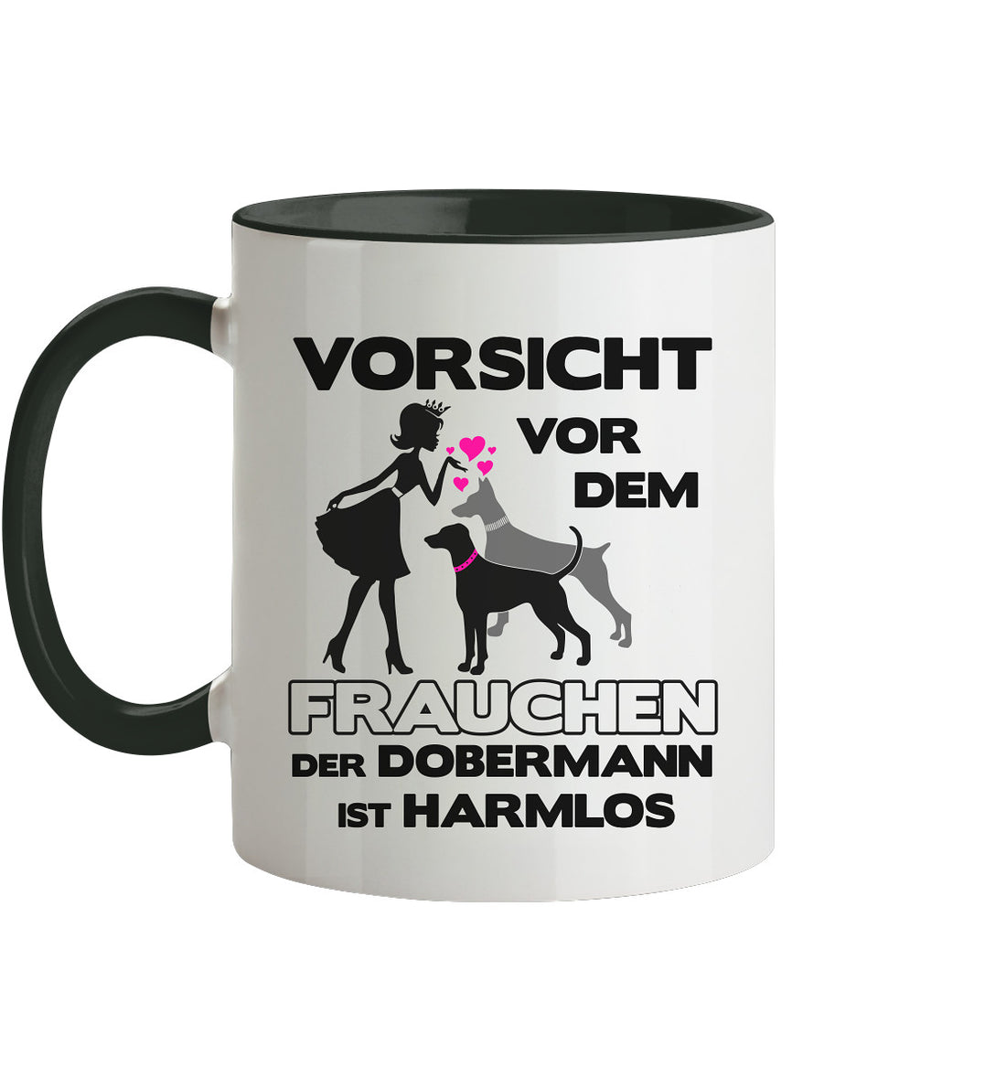 Vorsicht vor dem Frauchen - Trinkgefäße - Tasse zweifarbig