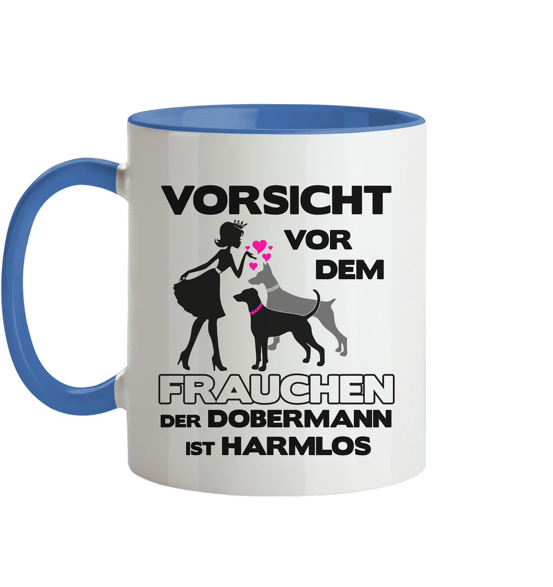 Vorsicht vor dem Frauchen - Trinkgefäße - Tasse zweifarbig