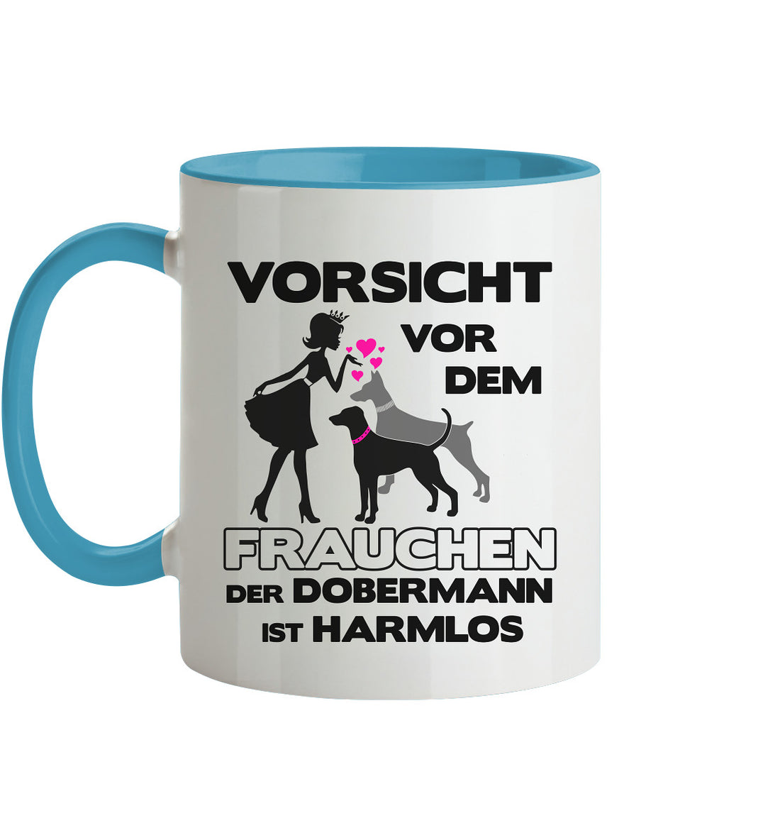 Vorsicht vor dem Frauchen - Trinkgefäße - Tasse zweifarbig