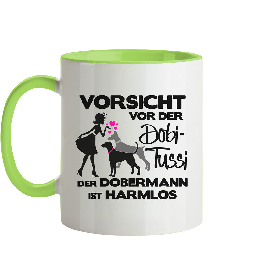 Vorsicht sich vor der DobiTussi - Trinkgefäße - Tasse zweifarbig