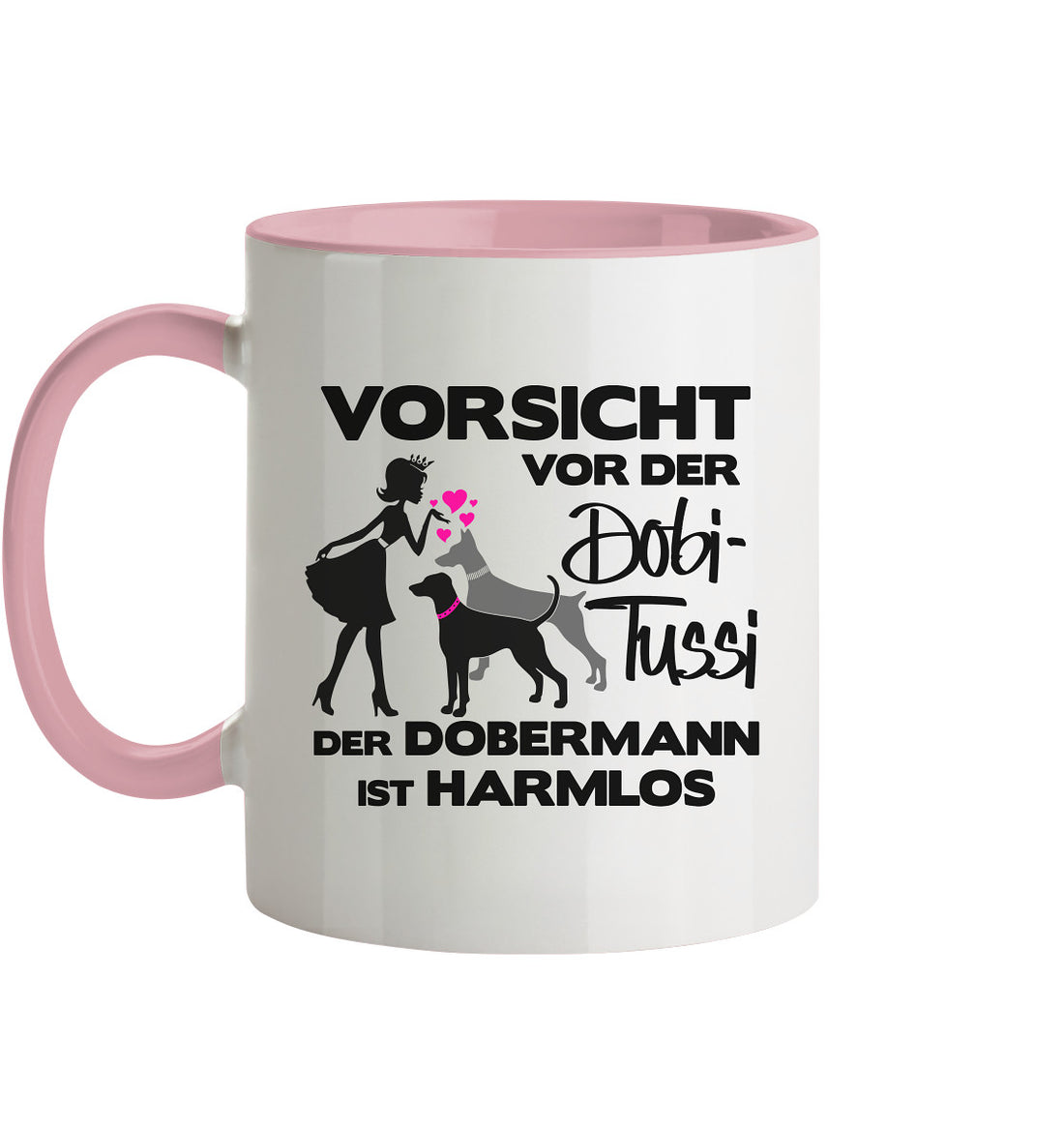 Vorsicht sich vor der DobiTussi - Trinkgefäße - Tasse zweifarbig