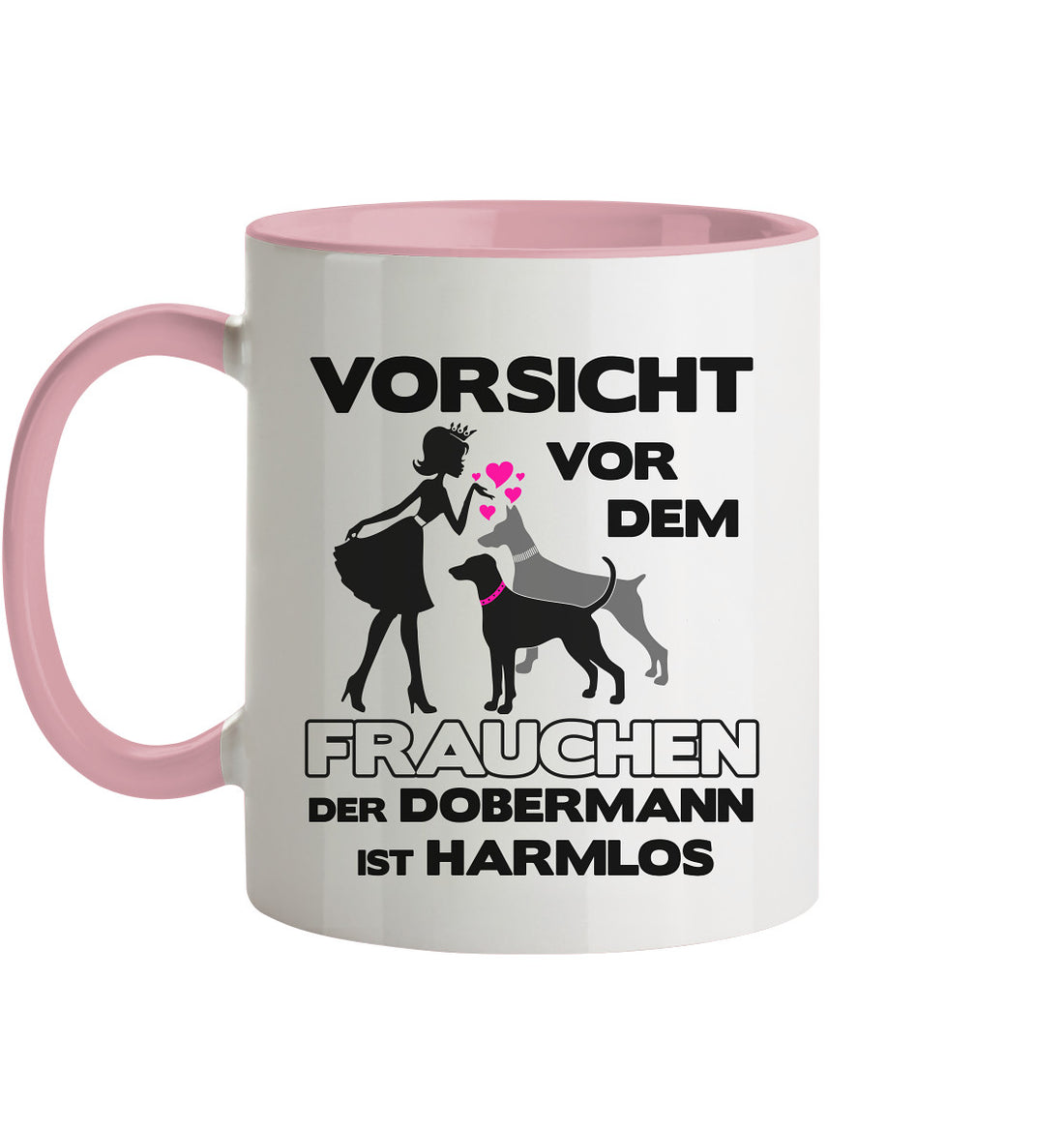 Vorsicht vor dem Frauchen - Trinkgefäße - Tasse zweifarbig