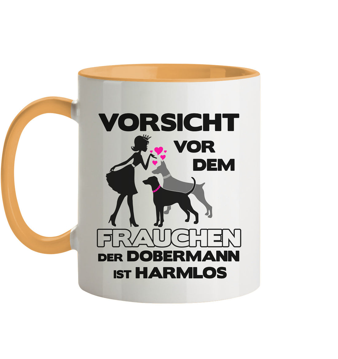 Vorsicht vor dem Frauchen - Trinkgefäße - Tasse zweifarbig