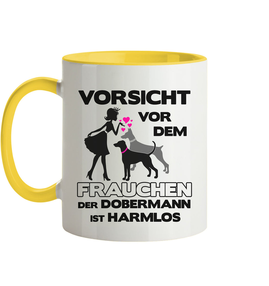 Vorsicht vor dem Frauchen - Trinkgefäße - Tasse zweifarbig