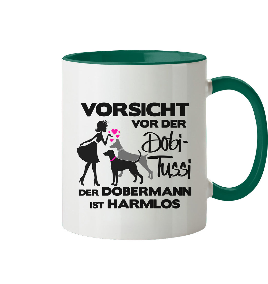 Vorsicht sich vor der DobiTussi - Trinkgefäße - Tasse zweifarbig