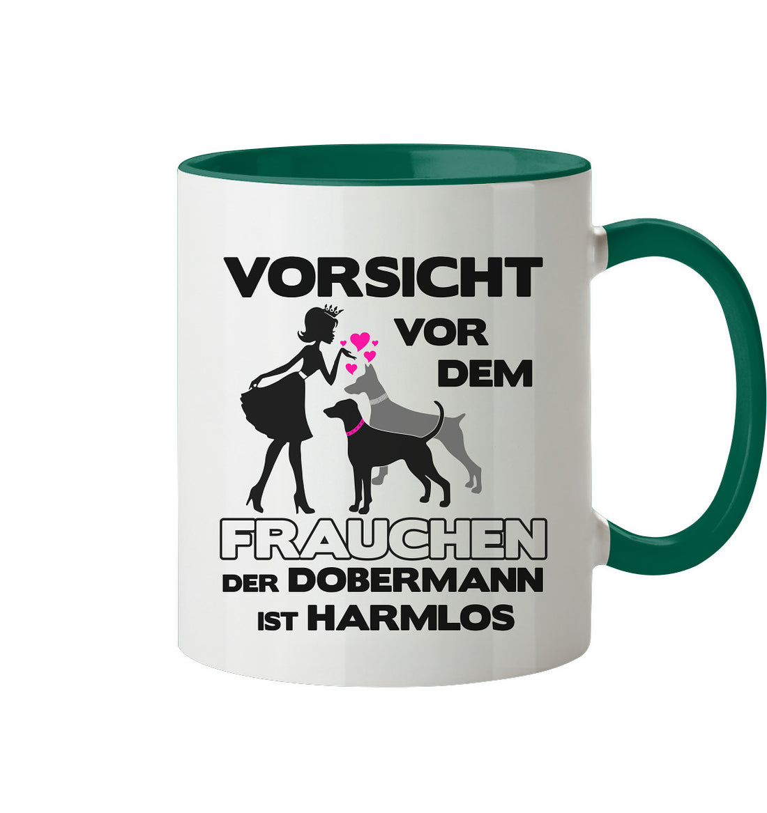 Vorsicht vor dem Frauchen - Trinkgefäße - Tasse zweifarbig