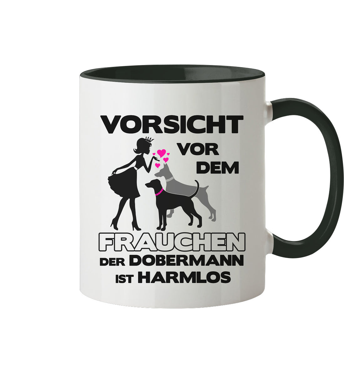 Vorsicht vor dem Frauchen - Trinkgefäße - Tasse zweifarbig