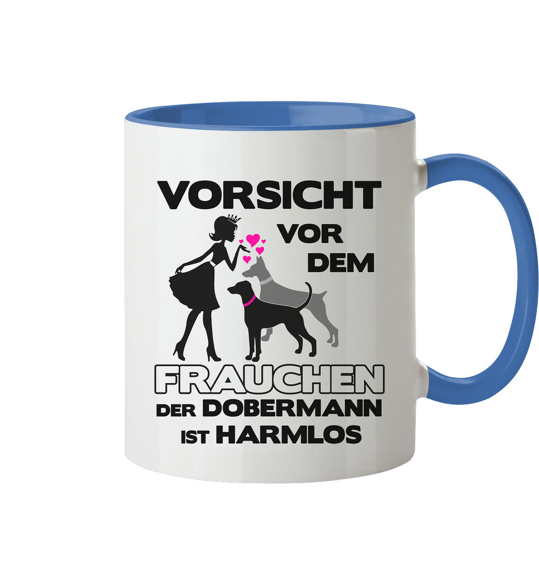 Vorsicht vor dem Frauchen - Trinkgefäße - Tasse zweifarbig