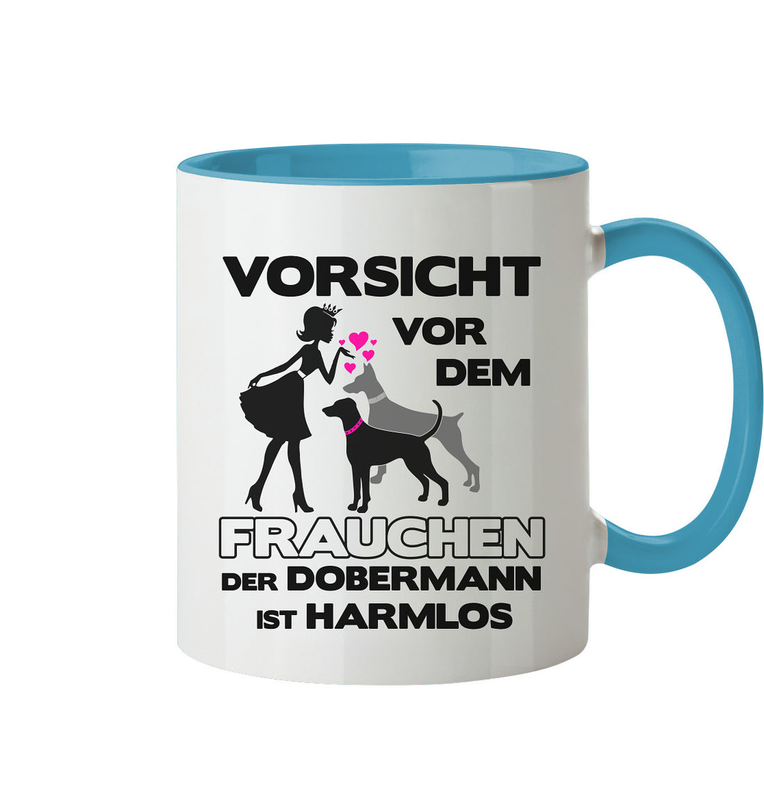 Vorsicht vor dem Frauchen - Trinkgefäße - Tasse zweifarbig