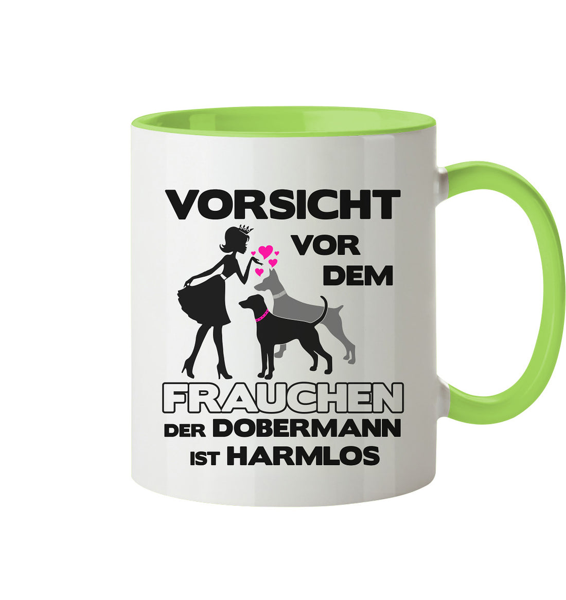 Vorsicht vor dem Frauchen - Trinkgefäße - Tasse zweifarbig