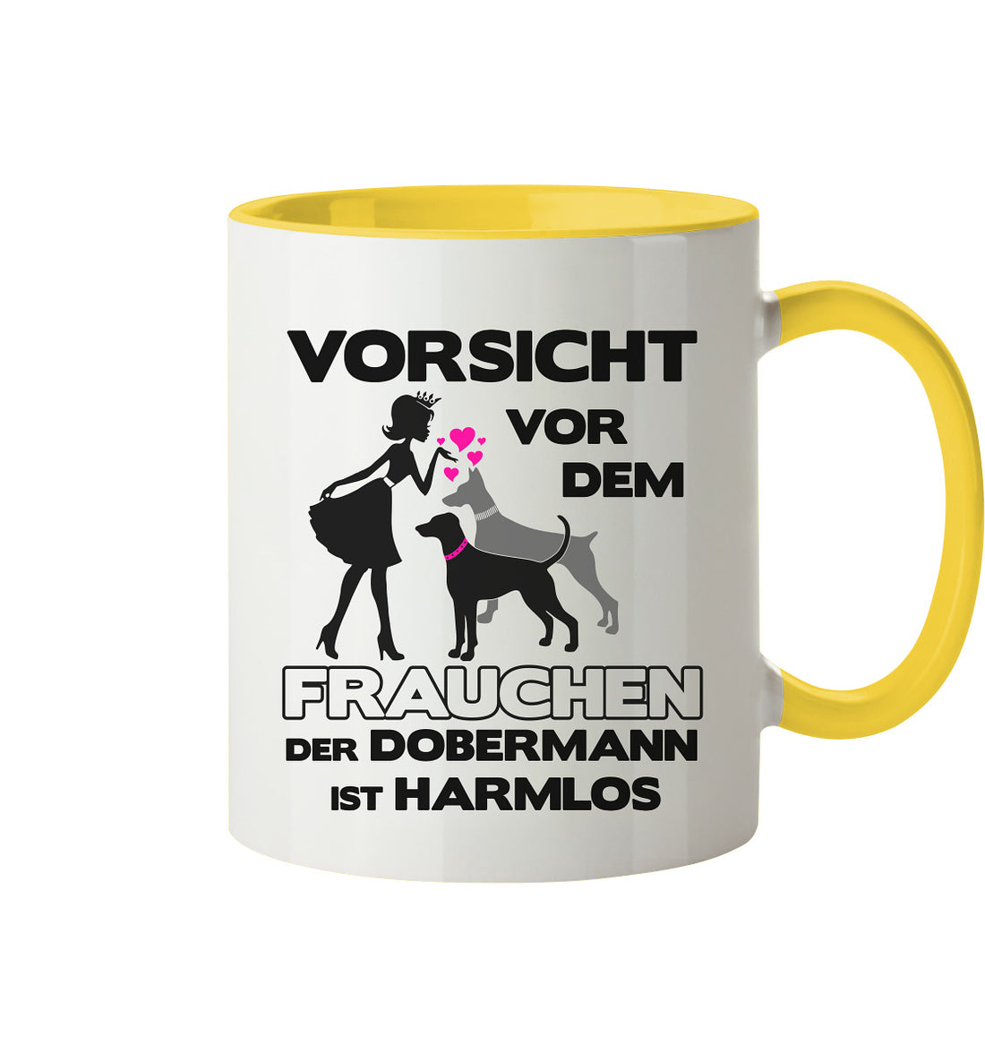 Vorsicht vor dem Frauchen - Trinkgefäße - Tasse zweifarbig